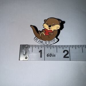 Be Kind To Otters Heart Pin Brooch